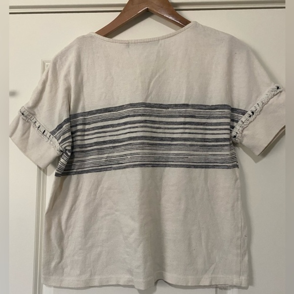 Anthropologie Eva‎ Franco Pocket T-Shirt - B&W Stripe Size XS - Picture 2 of 6